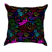 3D подушка LoL - Arcane, Neon Logo