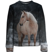 Дитячий 3D світшот Кінь і зима