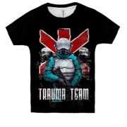 Детская 3D футболка Cyberpunk 2077 trauma team soldiers