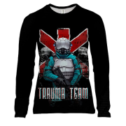 Женский 3D лонгслив Cyberpunk 2077 trauma team soldiers