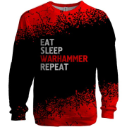 3D свитшот Eat Sleep Warhammer Repeat