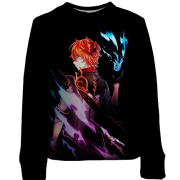 Дитячий 3D світшот Тарталья - Genshin Impact neon