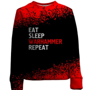 Детский 3D свитшот Eat Sleep Warhammer Repeat