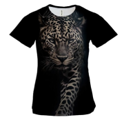 Женская 3D футболка с белым тигром (3)