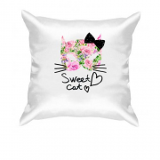 Подушка Sweet cat (з квітів)