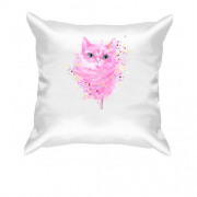 Подушка с розовым котенком