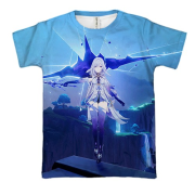 3D футболка Skirk blue, Genshin Impact