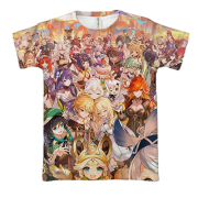 3D футболка Genshin Impact Characters