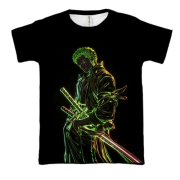 3D футболка Roronoa Zoro, neon