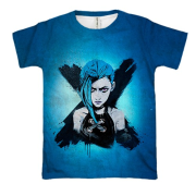 3D футболка Jinx, blue aesthetic