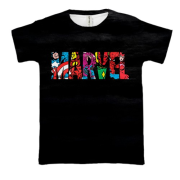 3D футболка MARVEL comix logo