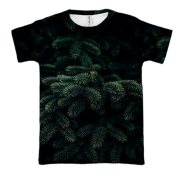 3D футболка з ялиновими гілками