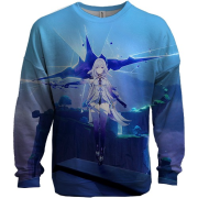 3D свитшот Skirk blue, Genshin Impact