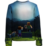 Детский 3D свитшот Minecraft Anniversary