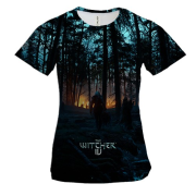 Жіноча 3D футболка Witcher IV - Dark Forest