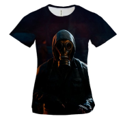 Женская 3D футболка STALKER в противогазе