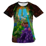 Женская 3D футболка Minecraft Bedrock Edition