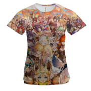 Женская 3D футболка Genshin Impact Characters