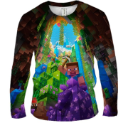 Мужской 3D лонгслив Minecraft Bedrock Edition