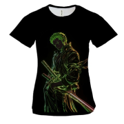 Жіноча 3D футболка Roronoa Zoro, neon