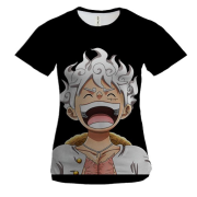 Женская 3D футболка Laughing Luffy