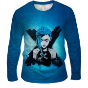 Чоловічий 3D лонгслів Jinx, blue aesthetic