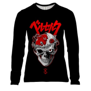 Жіночий 3D лонгслів Skull Knight Berserk