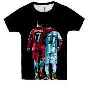 Дитяча 3D футболка Cristiano Ronaldo x Lionel Messi