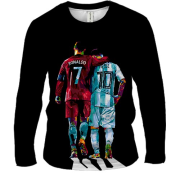Чоловічий 3D лонгслів Cristiano Ronaldo x Lionel Messi