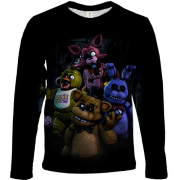 Детский 3D лонгслив Аниматроники - FNaF