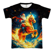 3D футболка Санта на коне