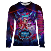 Жіночий 3D лонгслів Hazbin Hotel poster