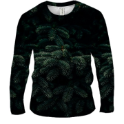 Чоловічий 3D лонгслів з ялиновими гілками