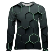 Жіночий 3D лонгслів Honeycomb Hexagons