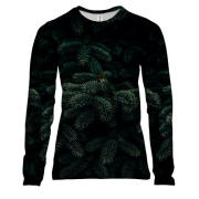 Жіночий 3D лонгслів з ялиновими гілками