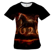 Жіноча 3D футболка Рік Коня, 2026