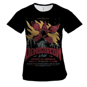 Женская 3D футболка Stranger Things Demogorgon