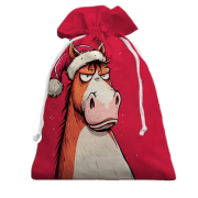 3D Подарочный мешочек Комичная лошадь, символ года