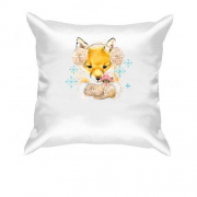 Подушка с зимней лисичкой