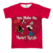 3D футболка Olive Oyl - Popeye, Love hearts