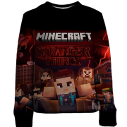 Детский 3D свитшот Stranger Things x Minecraft