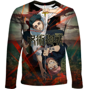 Детский 3D лонгслив Магическая битва - Юджи и Юта