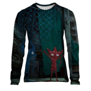 Жіночий 3D лонгслів Unravel Two - Blue and Red