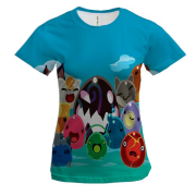 Женская 3D футболка Slime Rancher - slime