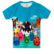 Детская 3D футболка Slime Rancher - slime
