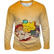 Мужской 3D лонгслив Cat Quest heroes
