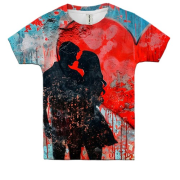 Детская 3D футболка Love couple, Romantic
