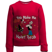Детский 3D свитшот Olive Oyl - Popeye, Love hearts