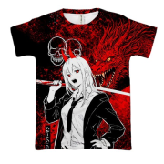 3D футболка Power x Dragon, red