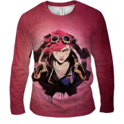 Мужской 3D лонгслив Vi - LoL (Arcane)